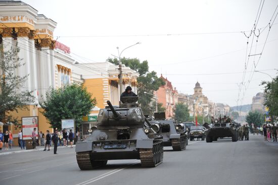 Parade marking 70th anniversary of the end of WWII is rehearsed in Chita