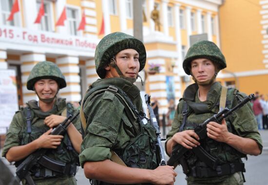 Parade marking 70th anniversary of the end of WWII is rehearsed in Chita