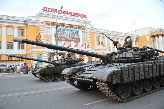 Parade marking 70th anniversary of the end of WWII is rehearsed in Chita