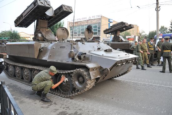 Parade marking 70th anniversary of the end of WWII is rehearsed in Chita