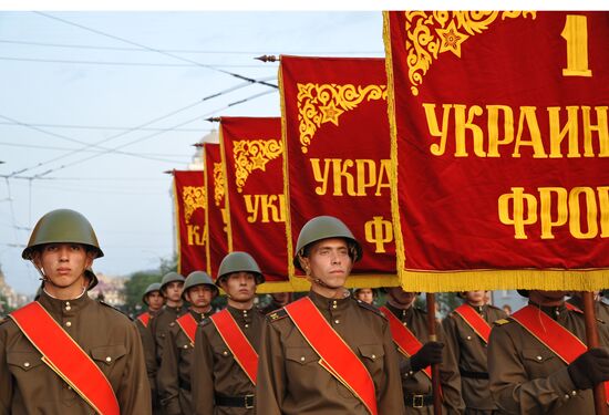 Parade marking 70th anniversary of the end of WWII is rehearsed in Chita