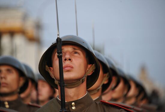 Parade marking 70th anniversary of the end of WWII is rehearsed in Chita