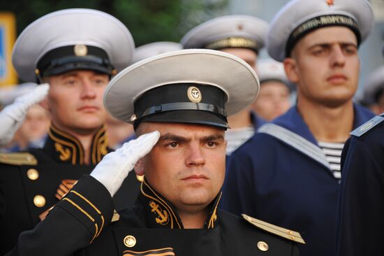 Parade marking 70th anniversary of the end of WWII is rehearsed in Chita