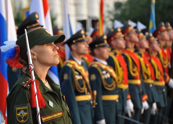 Parade marking 70th anniversary of the end of WWII is rehearsed in Chita