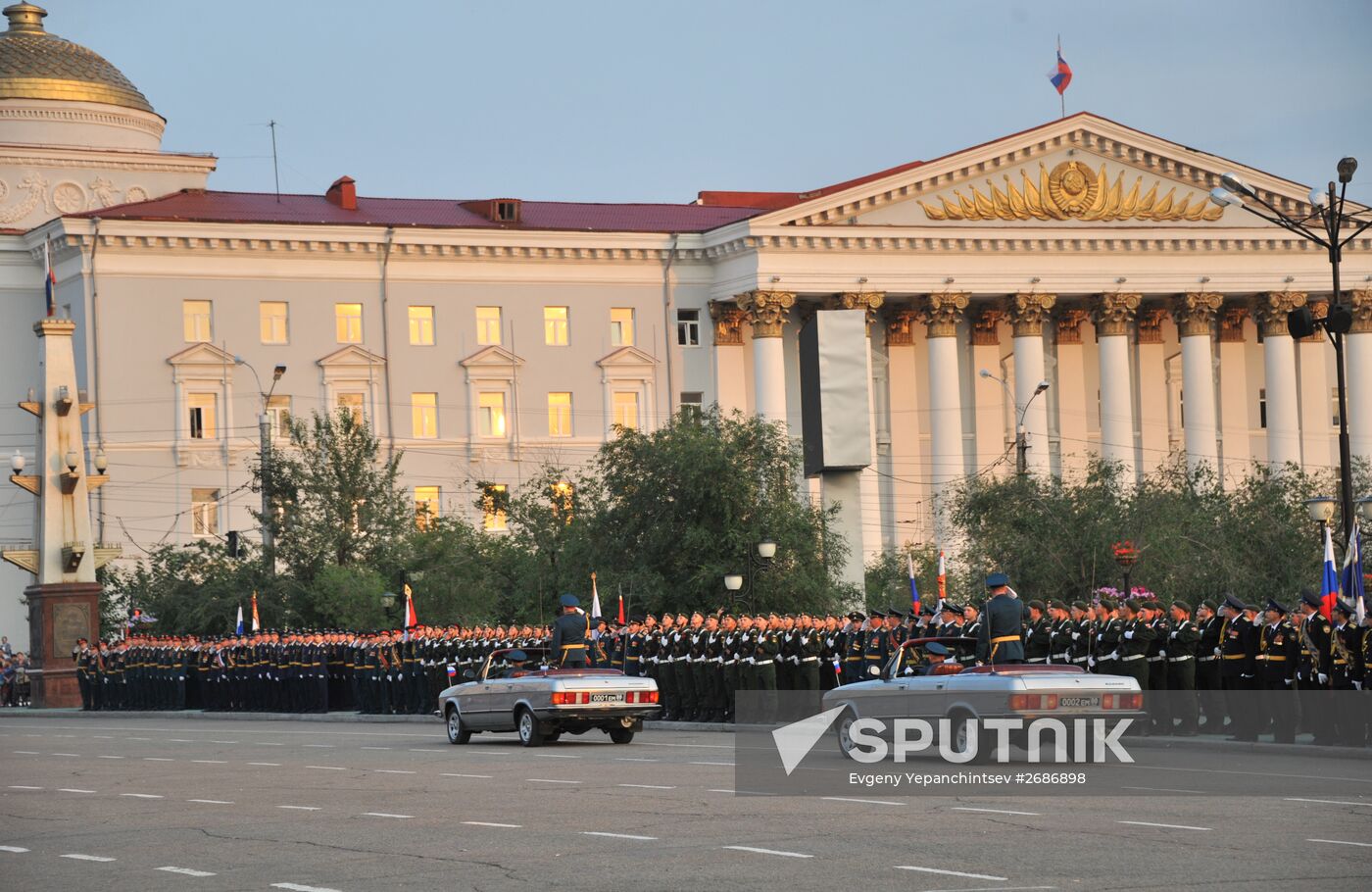 Parade marking 70th anniversary of the end of WWII is rehearsed in Chita