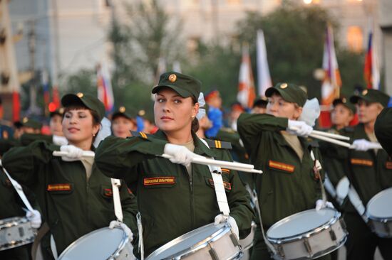 Parade marking 70th anniversary of the end of WWII is rehearsed in Chita