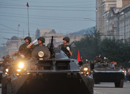 Parade marking 70th anniversary of the end of WWII is rehearsed in Chita