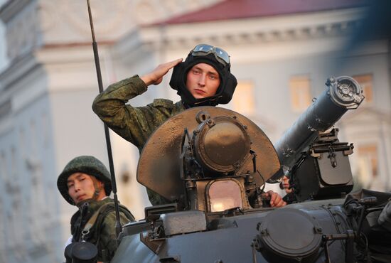 Parade marking 70th anniversary of the end of WWII is rehearsed in Chita