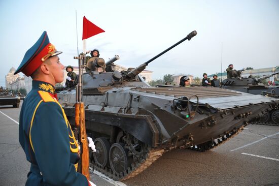 Parade marking 70th anniversary of the end of WWII is rehearsed in Chita