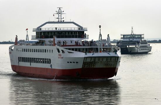 Kerch Strait ferry in Crimea