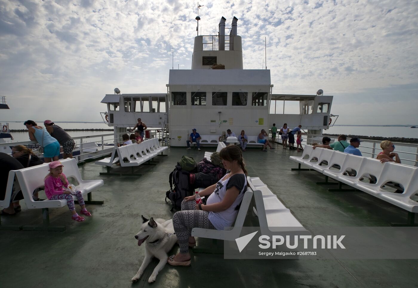 Kerch Strait ferry in Crimea