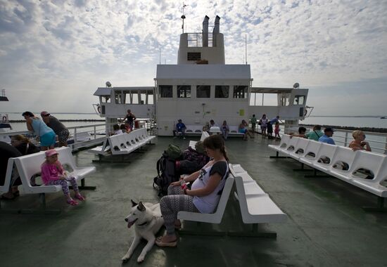 Kerch Strait ferry in Crimea