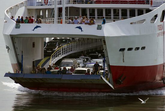 Kerch Strait ferry in Crimea