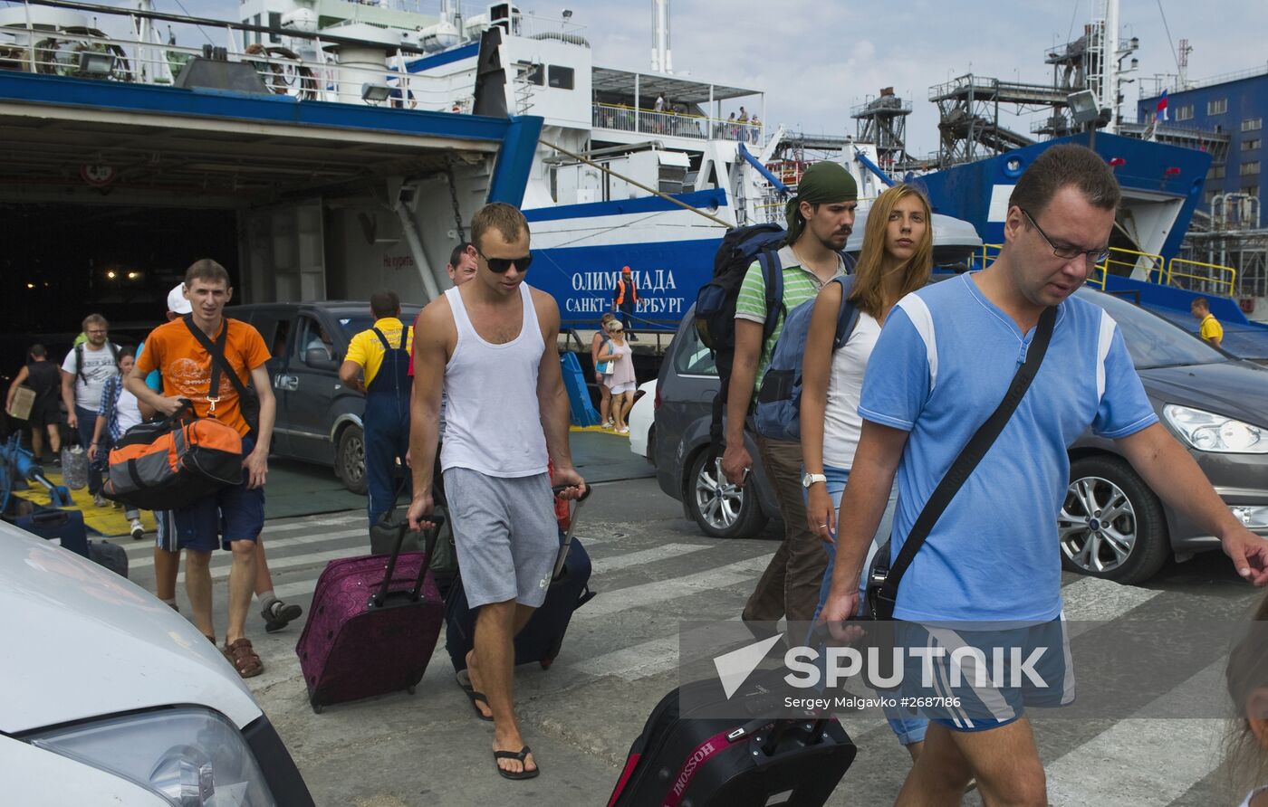 Kerch Strait ferry in Crimea
