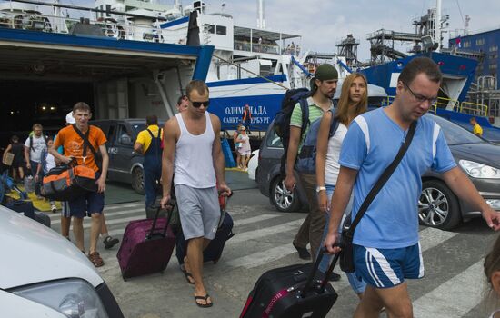 Kerch Strait ferry in Crimea