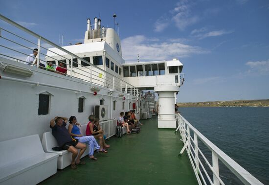 Kerch Strait ferry in Crimea