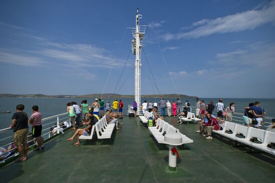 Kerch Strait ferry in Crimea