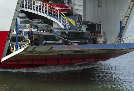 Kerch Strait ferry in Crimea
