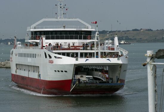 Kerch Strait ferry in Crimea