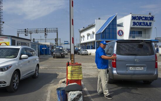 Kerch Strait ferry in Crimea