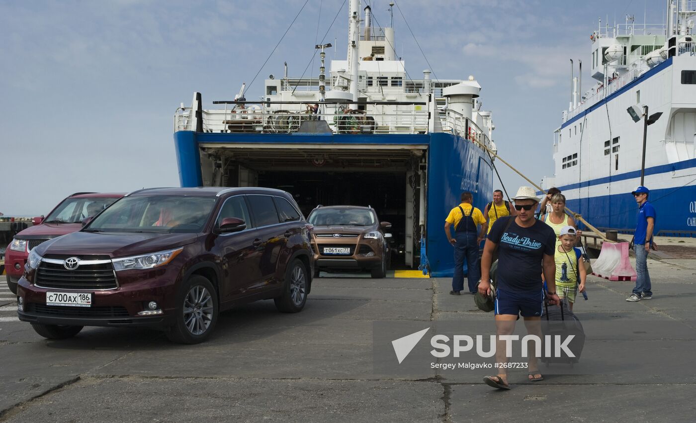 Kerch Strait ferry in Crimea