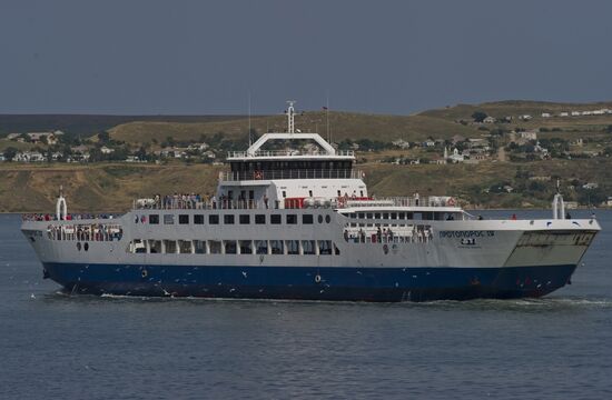 Kerch Strait ferry in Crimea