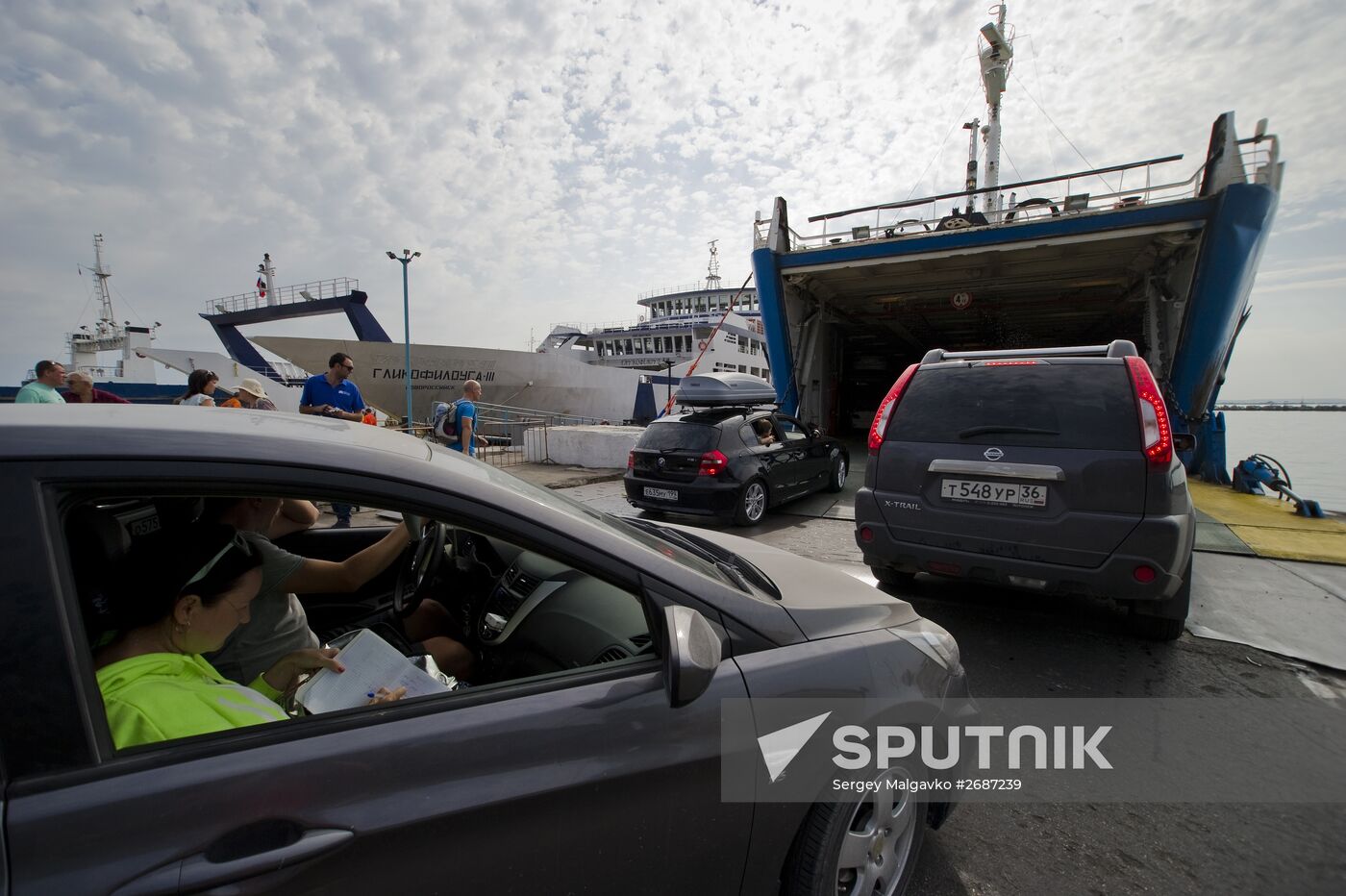 Kerch Strait ferry in Crimea