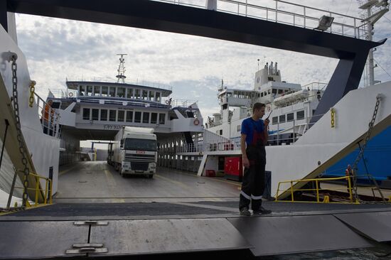 Kerch Strait ferry in Crimea