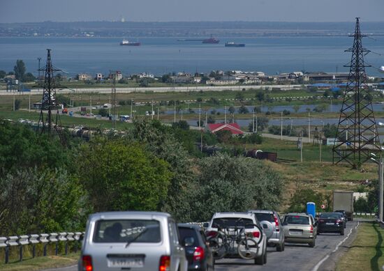 Kerch Strait ferry in Crimea