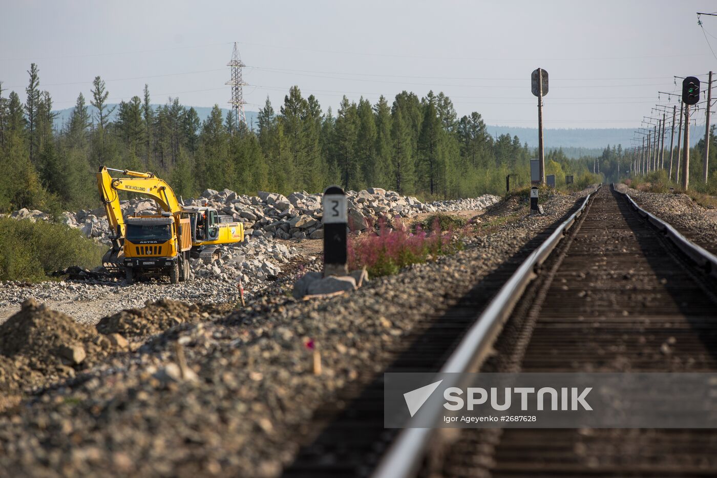 Construction of BAM-2 (Baikal Amur Railway) in the Amur Region