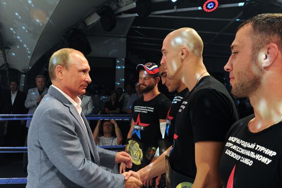 President Putin, Prime Minister Medvedev attend combat sambo tournament in Sochi