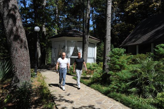 Meeting of President Vladimir Putin and Prime Minister Dmitry Medvedev in Sochi