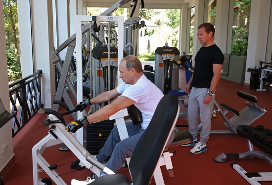 Meeting of President Vladimir Putin and Prime Minister Dmitry Medvedev in Sochi