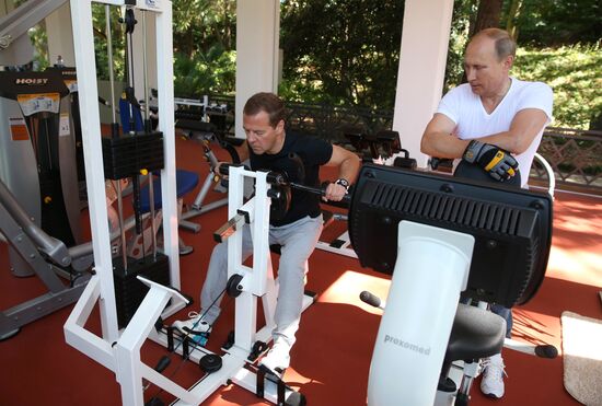 Meeting of President Vladimir Putin and Prime Minister Dmitry Medvedev in Sochi
