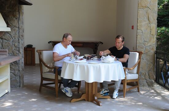 Meeting of President Vladimir Putin and Prime Minister Dmitry Medvedev in Sochi