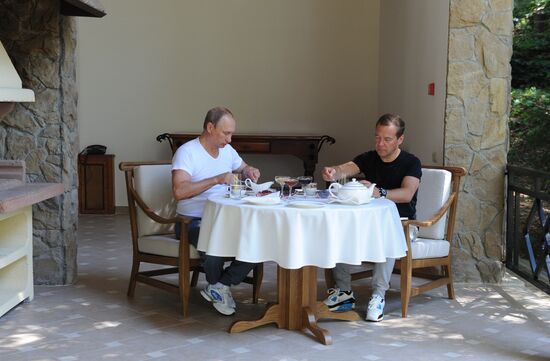 Meeting of President Vladimir Putin and Prime Minister Dmitry Medvedev in Sochi