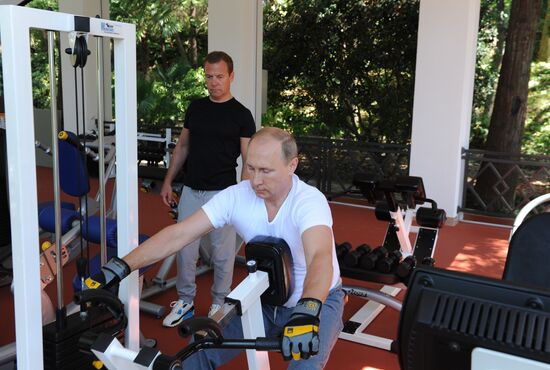 Meeting of President Vladimir Putin and Prime Minister Dmitry Medvedev in Sochi