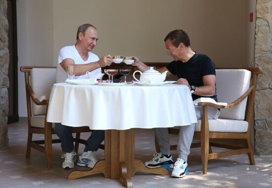 Meeting of President Vladimir Putin and Prime Minister Dmitry Medvedev in Sochi
