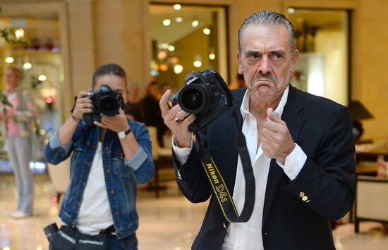 Photographer Rino Barillari and fashion historian Mara Parmegiani visit Moscow