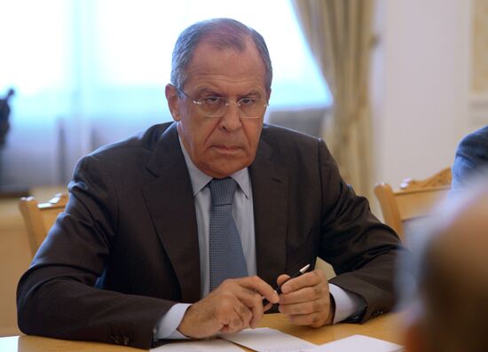Russian Foreign Minister Lavrov meets with members of group monitoring implementation of decisions following inter-Syrian consultations