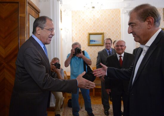 Russian Foreign Minister Lavrov meets with members of group monitoring implementation of decisions following inter-Syrian consultations