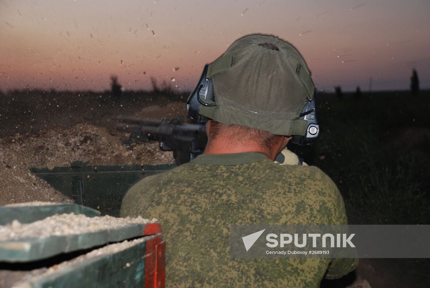 First Slavic Militia Brigade Soldiers of DPR on Position at UAF Contact Line