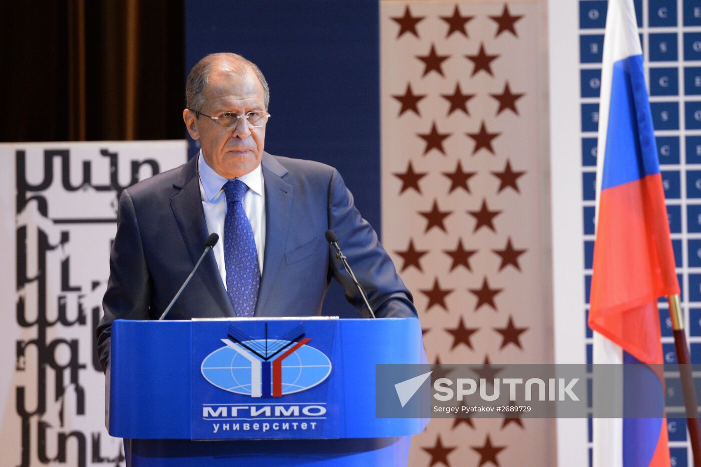 Russian Foreign Minister Sergei Lavrov meets with MGIMO professors and students