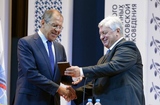Russian Foreign Minister Sergei Lavrov meets with MGIMO professors and students