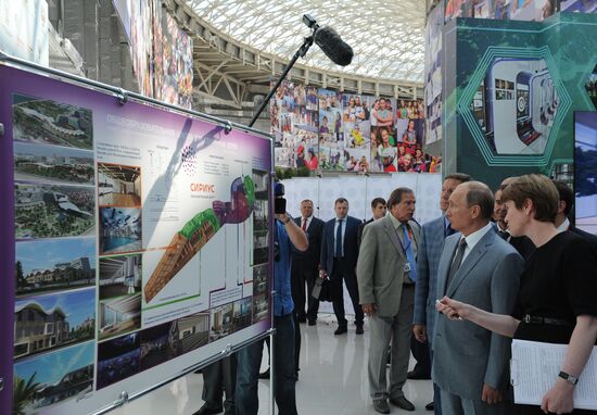 President Vladimir Putin visits Sirius Center for Gifted Children in Sochi
