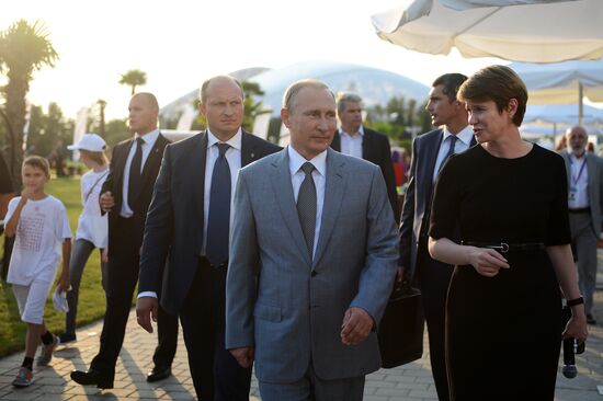 President Vladimir Putin attends celebrations of Knowledge Day in Sirius Center for Talented Children in Sochi