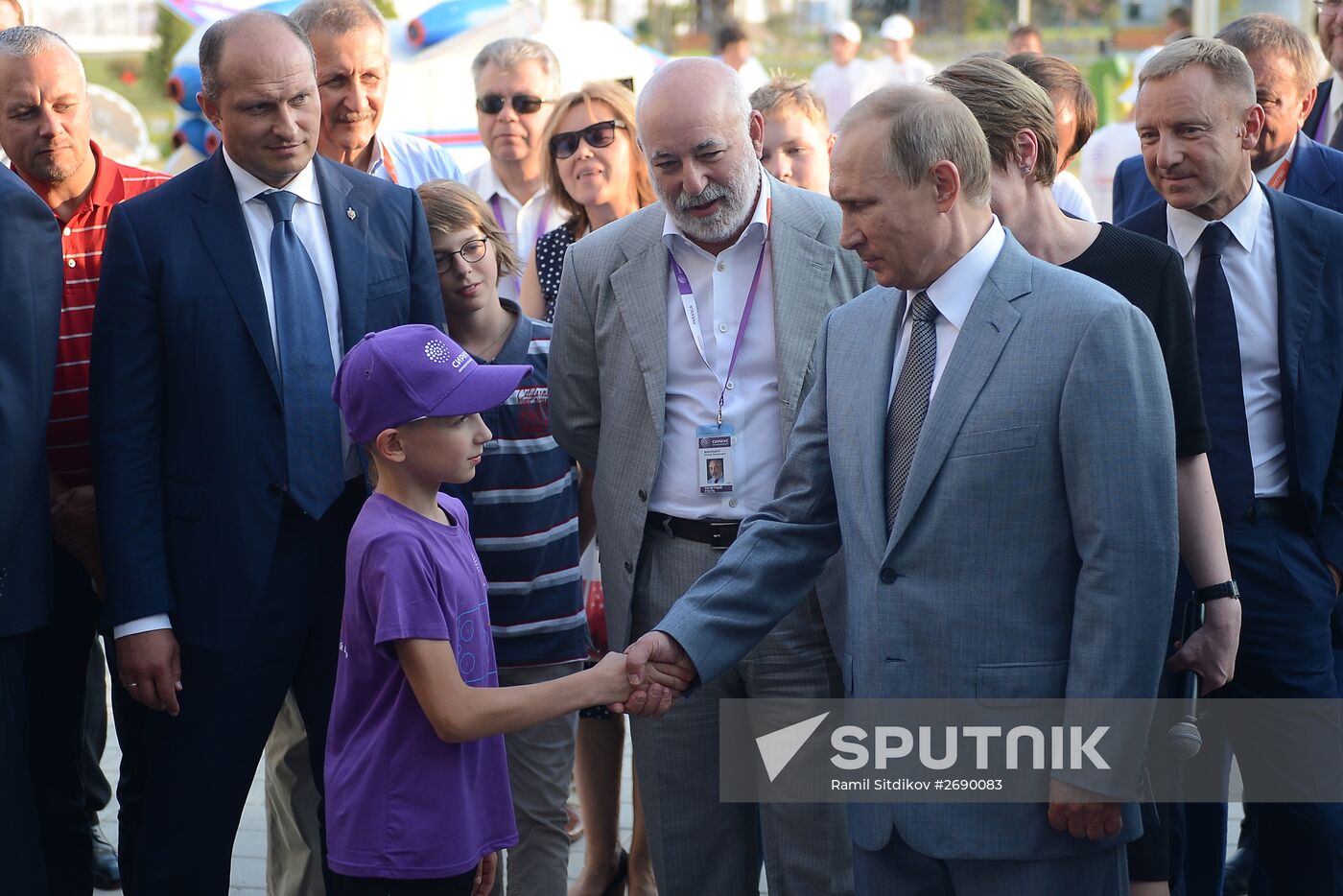 President Vladimir Putin attends celebrations of Knowledge Day in Sirius Center for Talented Children in Sochi