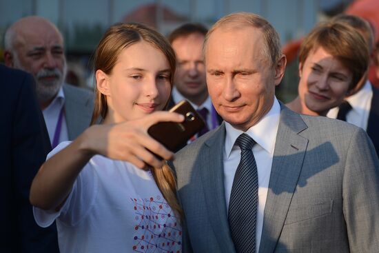 President Vladimir Putin attends celebrations of Knowledge Day in Sirius Center for Talented Children in Sochi