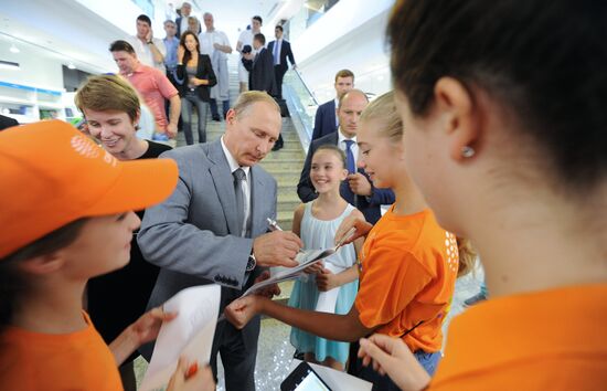 President Vladimir Putin attends celebrations of Knowledge Day in Sirius Center for Talented Children in Sochi