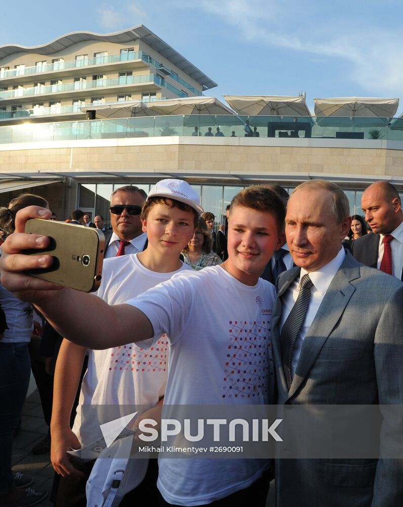 President Vladimir Putin attends celebrations of Knowledge Day in Sirius Center for Talented Children in Sochi